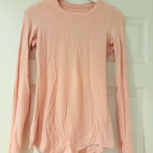 Lululemon Athletica Pink Long Sleeve Fitted Bodysuit